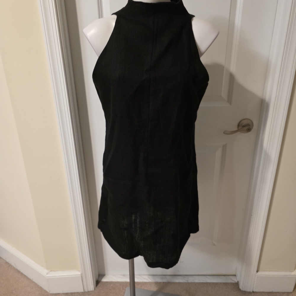Noolan Black Linen Dress Size Large
